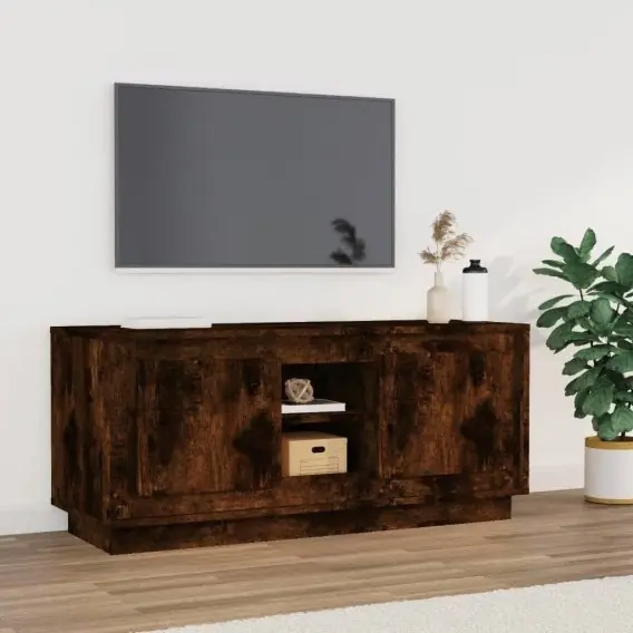 Wyprzedaż Szafka pod telewizor, przydymiony dąb, 102x35x45 cm Lumarko! - Hurtownia wielobranżowa Lumarko